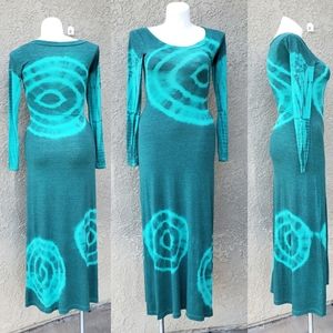Jersey Knit Tie Dye Maxi Dress Size M